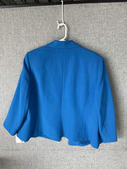 Womens Blue Pockets Long Sleeve Open Front Preppy Blazer Size 18W 0488847-H alternative image