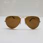 RAY-BAN RB3025 GOLD AVIATOR METAL GRADIENT SUNGLASSES image number 1