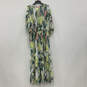 Womens Multicolor Abstract Tiered Short Sleeve V-Neck Maxi Dress Size 2X image number 2
