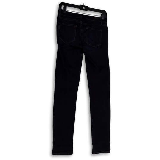 Womens Blue Denim Medium Wash Pockets Stretch Skinny Leg Jeans Size 26 image number 2