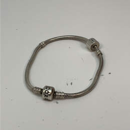 Designer Pandora 925 ALE Sterling Silver Barrel Snake Chain Charm Bracelet