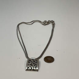 Designer Brighton Silver-Tone Scroll Design Double Chain Pendant Necklace alternative image