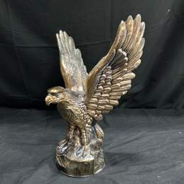 Gold Tone Cast Metal Tabletop Eagle Statuette