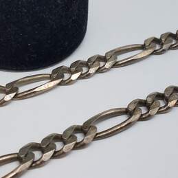 Sterling Silver Figaro Chain Link 22" Necklace 73.5g alternative image