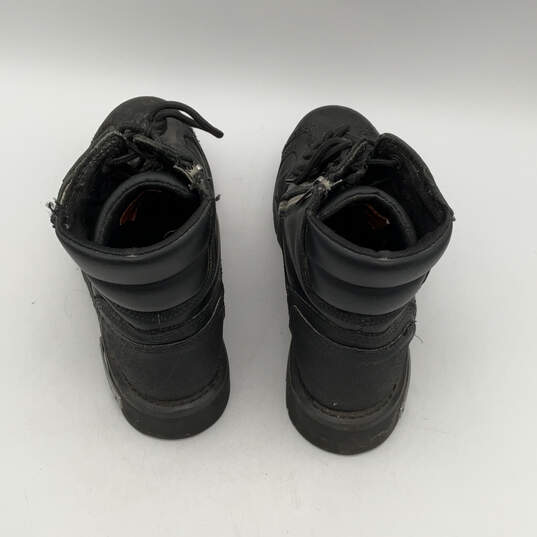Mens Stealth D91642 Black Leather Round Toe Side Zip Biker Boot Size 10.5M image number 2