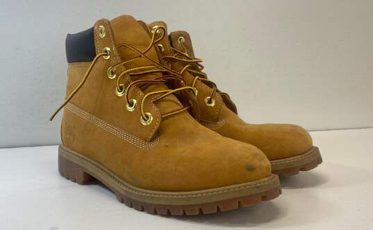 Timberland Men's Brown Leather Work Boots Sz. 6 image number 4