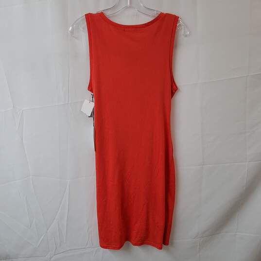 Leith Red Poppy Bodycon Tank Dress Size M image number 2