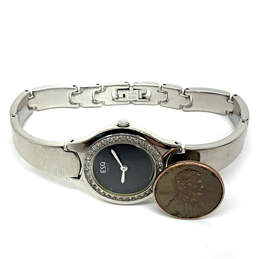 Designer ESQ Esquire Swiss 100562 Silver-Tone Rhinestone Analog Wristwatch alternative image