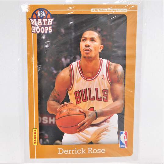 2012 Derrick Rose Panini NBA Math Hoops 5x7 Card Chicago Bulls image number 1