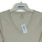 NWT Womens Beige Long Sleeve V-Neck Knitted Pullover Sweater Size Small image number 3