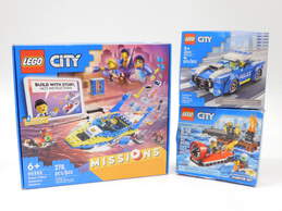 City Factory Sealed Sets 60355: Water Police Detective Missions 60106: Fire Starter Set & 60312: Police Car