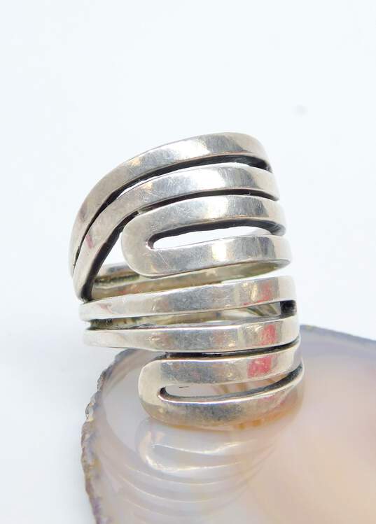 Silpada Sterling Silver Modern Maze Flat Coil Wrap Ring 11.7g image number 1