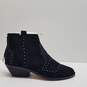 Vince Camuto Tamera Black Suede Studded Ankle Back Zip Western Boots Women's Size 7 W image number 1