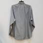 Mens Gray Long Sleeve Collared Chest Pocket Button-Up Shirt Size 34-35 image number 2