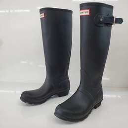 Hunter Women's Tall Black Rubber Rain Boots Size 6