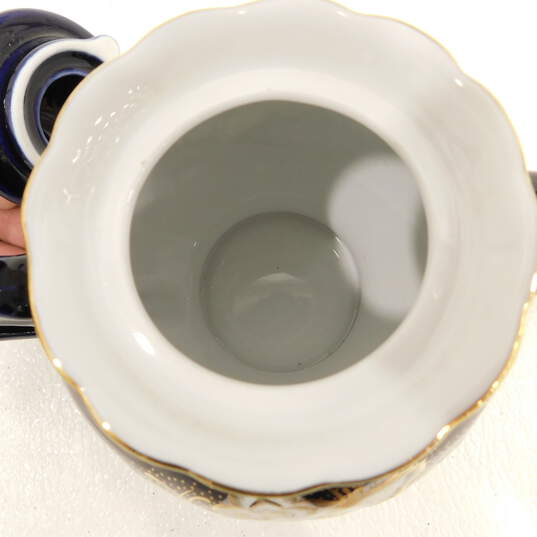 Czech Republic Original Cobalt Handmade Fine Porcelain Teapot & Teacups image number 4