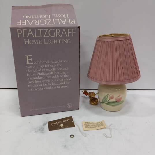 Pfaltzgraff Home Lighting Garden Party Ginger Jar Lamp In Box image number 1