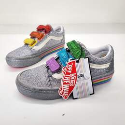 Vans Flour Shop Silver Rainbow Glitter Sneakers Unisex Size 4.5 M | 5.5 W NWT