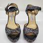Jimmy Choo London Women's Glittery Platform Open Toe Heels Size 9 w/COA image number 1