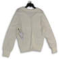 NWT Womens White Long Sleeve Spread Collar Pullover Sweater Size XL image number 2