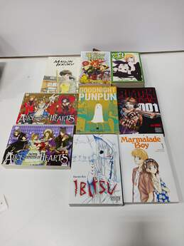 9PC Assorted Manga Graphic Novel Book Bundle