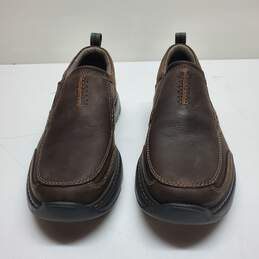 Clarks Dark Brown Slip On Loafers Mens Size 8 alternative image