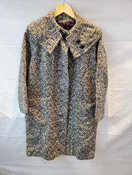 Long Sleeve Button Up Long Women's Overcoat
