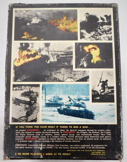 1970 Kriegspiel Avalon Hill Bookcase Game #806 image number 3