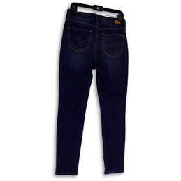 Womens Blue Medium Wash Pockets Regular Fit Denim Skinny Jeans Size 8 alternative image
