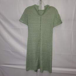 Unbranded Union Made Green Short Sleeve Zip Back Dress W/Tie No Size alternative image