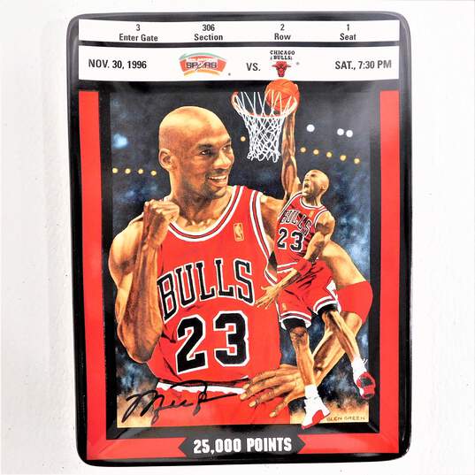 Michael Jordan "25,000 Points" Bradford Exchange Plate w/ COA image number 2