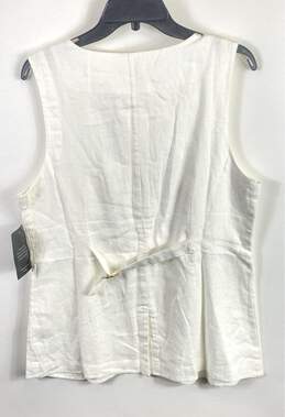 Posse Ivory Linen Vest Blouse XL alternative image