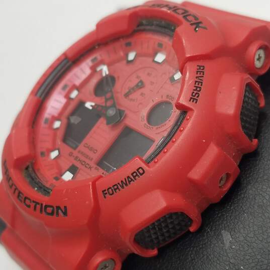 G-Shock GA-100C Red Non-precious Metal Watch image number 3