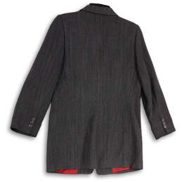 Womens Gray Tweed Rayon Wool Blend Single Breasted Blazer Jacket Size 10 alternative image