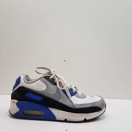 Nike Air Max 90 Hyper Royal (GS) Athletic Shoes White Blue CD6864-103 Size 6Y Women's Size 7.5