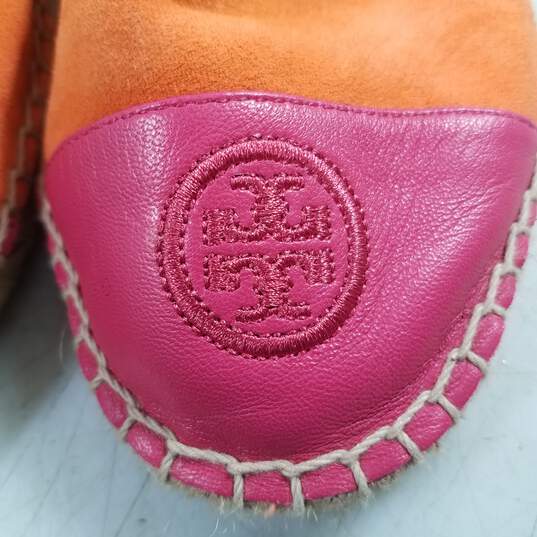 Tory Burch Orange & Pink Leather Espadrille Flats WM Size 10 M image number 7