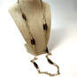 Designer Robert Lee Morris Gold-Tone Brown Stone Link Chain Necklace image number 3