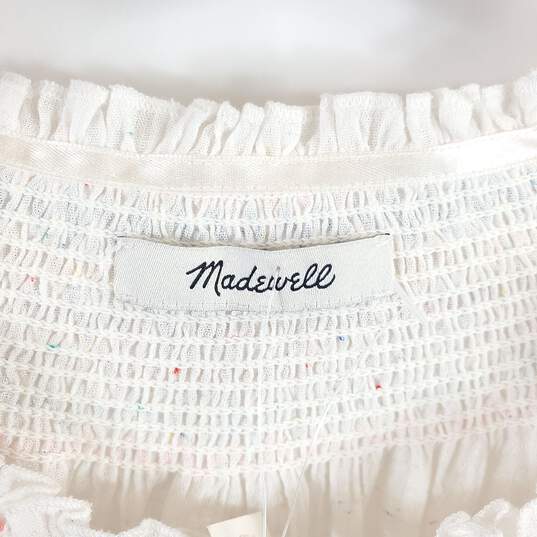 Madewell Women White Confetti Trapeze Dress M NWT image number 3