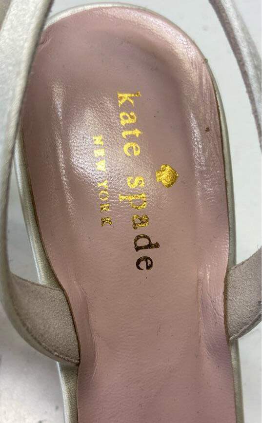 Kate Spade Glitter Tipped Slingback Heels Silver 8 image number 6