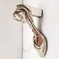 Tabitha Simmons Leather Strappy Heels Silver 6.5 image number 2