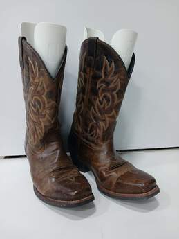 Laredo Brown Leather Western Boots Men's Size 9.5D