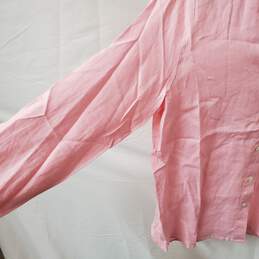 J. Jill Love Linen Pink Women's Button Up Long Sleeve Shirt Size XS Petite NWT alternative image