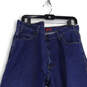 Mens Blue Denim Medium Wash Straight Leg Carpenter Jeans Size 38X30 image number 3