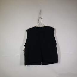 Womens Regular Fit Round Neck Sleeveless Full Zip Vest Jacket Size XL alternative image