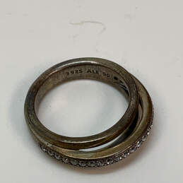 Designer Pandora S925 ALE 50 Sterling Silver Round Shape Layered Band Ring alternative image