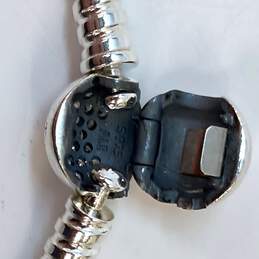 Designer Pandora 925 ALE Sterling Silver Chain Barrel Clasp Charm Bracelet 16.9g alternative image