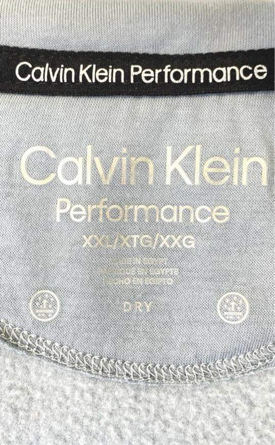 Calvin Klein Performance Womens Powderblue Hooded Full Zip Fleece Jacket XXL image number 3