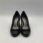 Womens Kerryann A8453 Black Leather Slip-On Wedge Pump Heels Size 10 B image number 2
