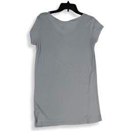 NWT Fishbone Womens Gray V-Neck Short Sleeve Pullover T-Shirt Dress Size Large alternative image
