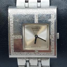 Women's Swatch Irony Square Mirror Stainless Steel Watch